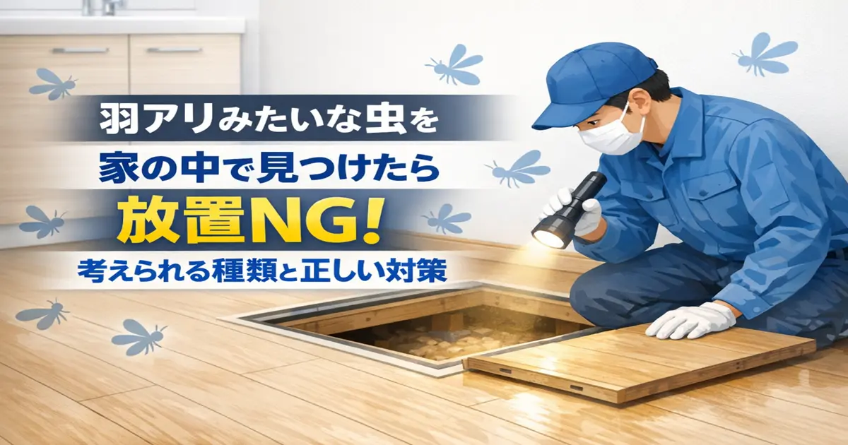 羽アリみたいな虫を家の中で見つけた